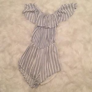 Really cute striped romper!